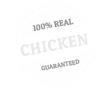 100% real chicken served at RFC Chicken and Ribs
