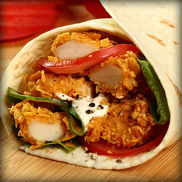 Very mooreish wraps served at RFC Chicken and Ribs Putney